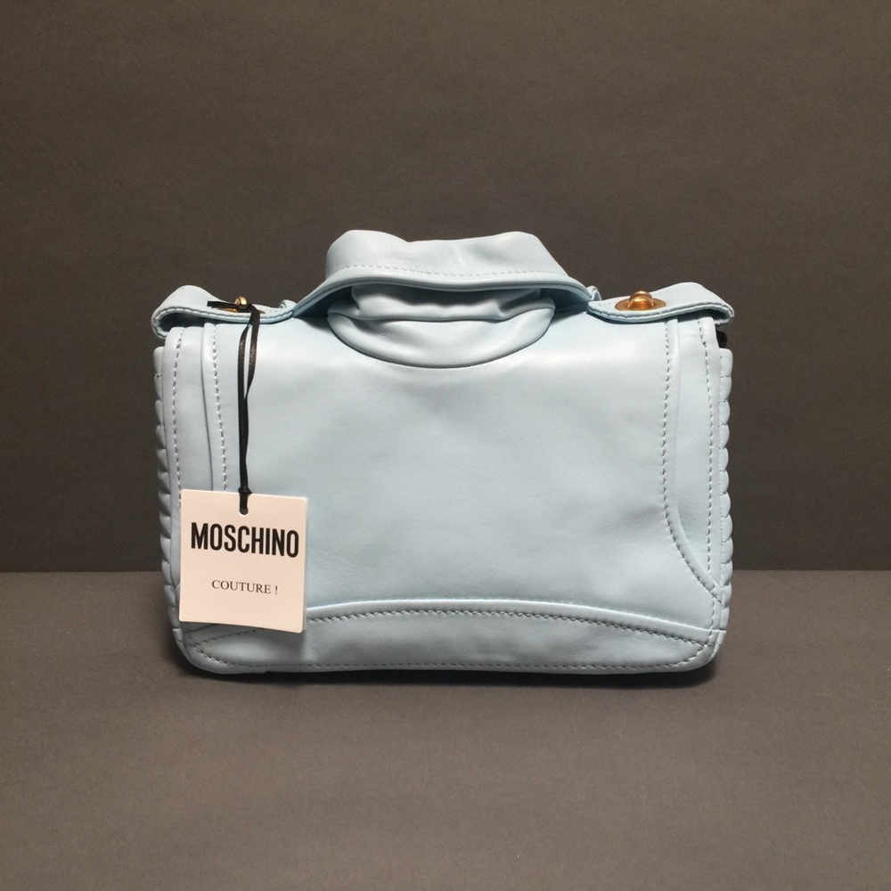 Moschino Blue Biker Jacket Bag - Picture 3 of 6